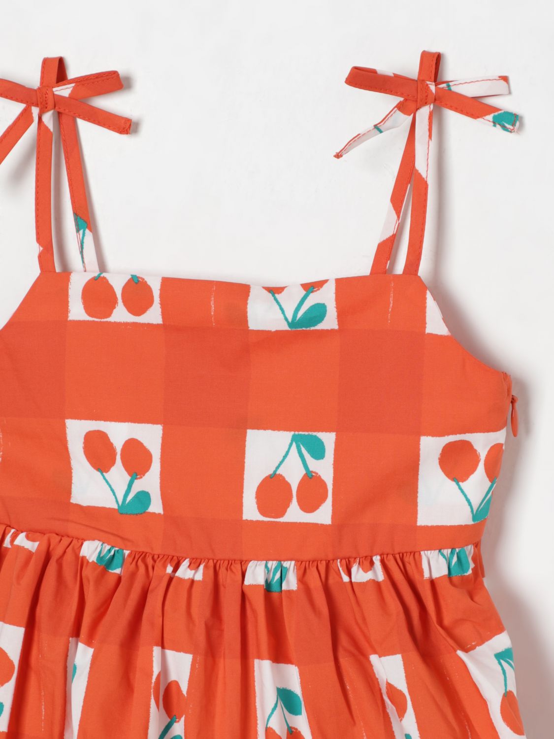 Cherry-print dress - Red