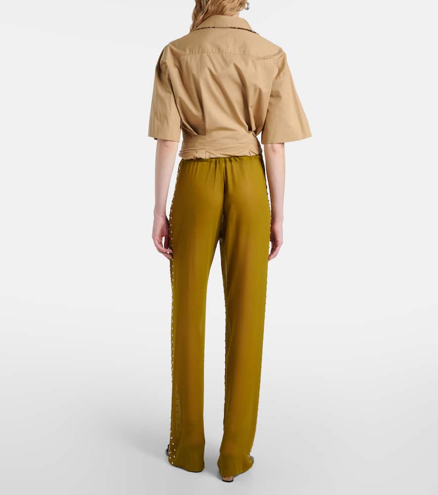 Embellished straight pants