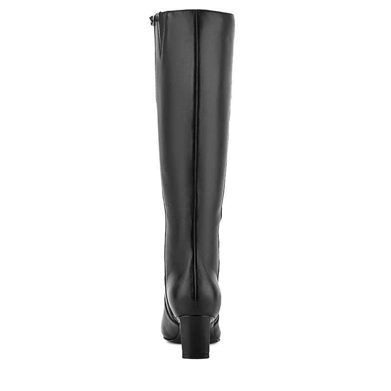 Women's Mabel Knee High Dress Boots (Black Leather)