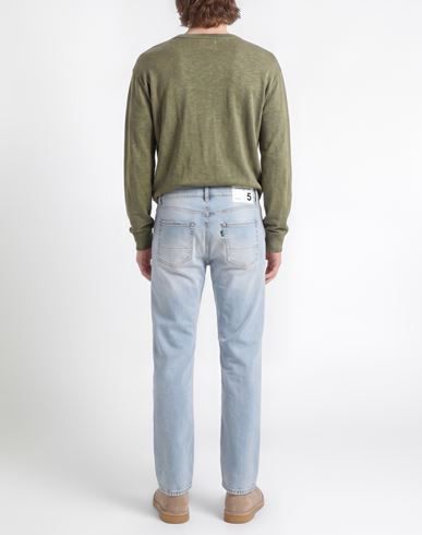 Man Jeans Blue Size 33 Cotton, Rubber