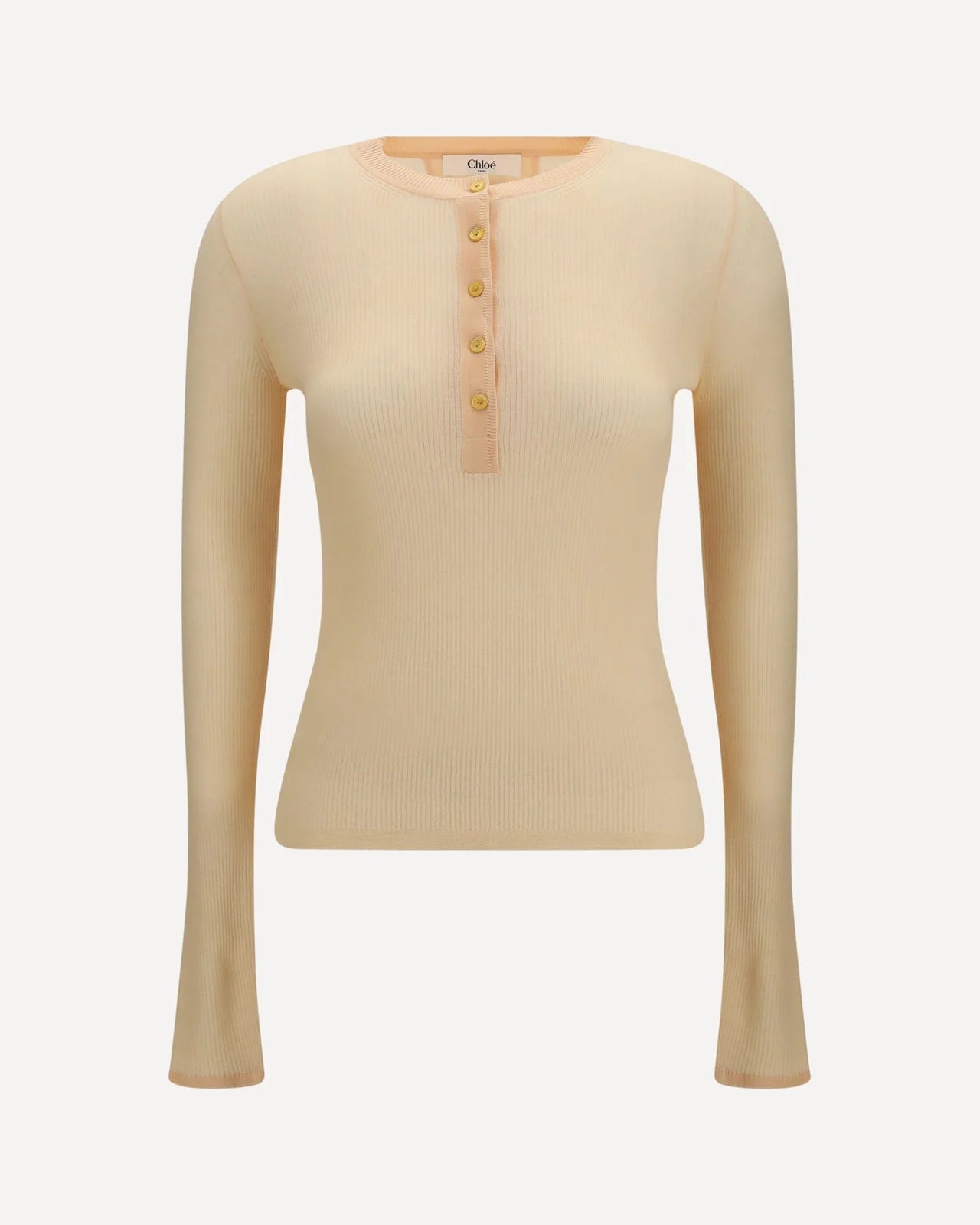 Superfine Wool Ribbed Sweater — Orange