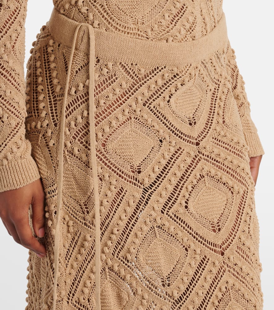 Crochet lace maxi skirt