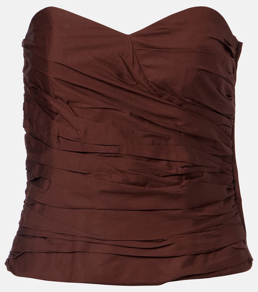 Strapless cotton top