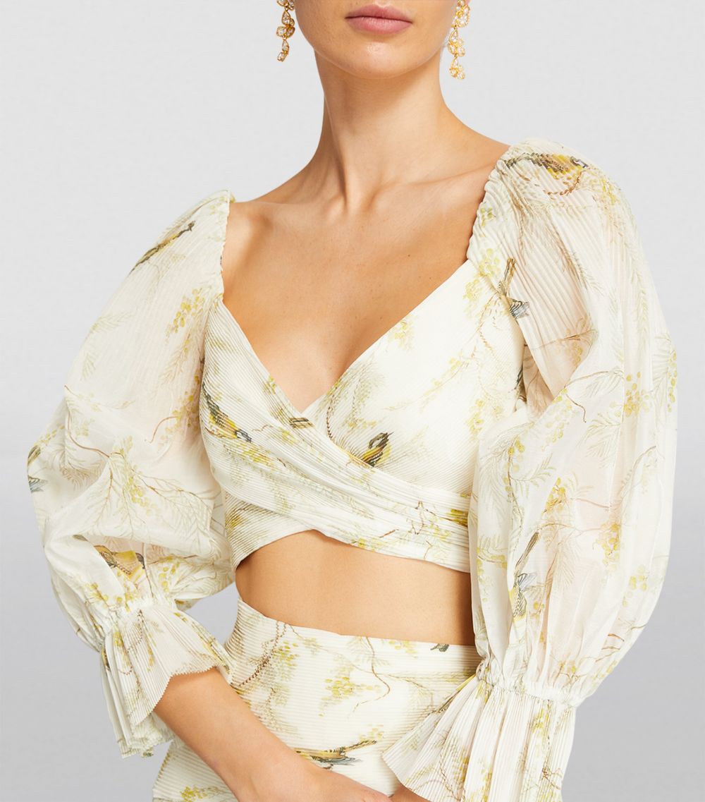 Cropped Pleated Blouse