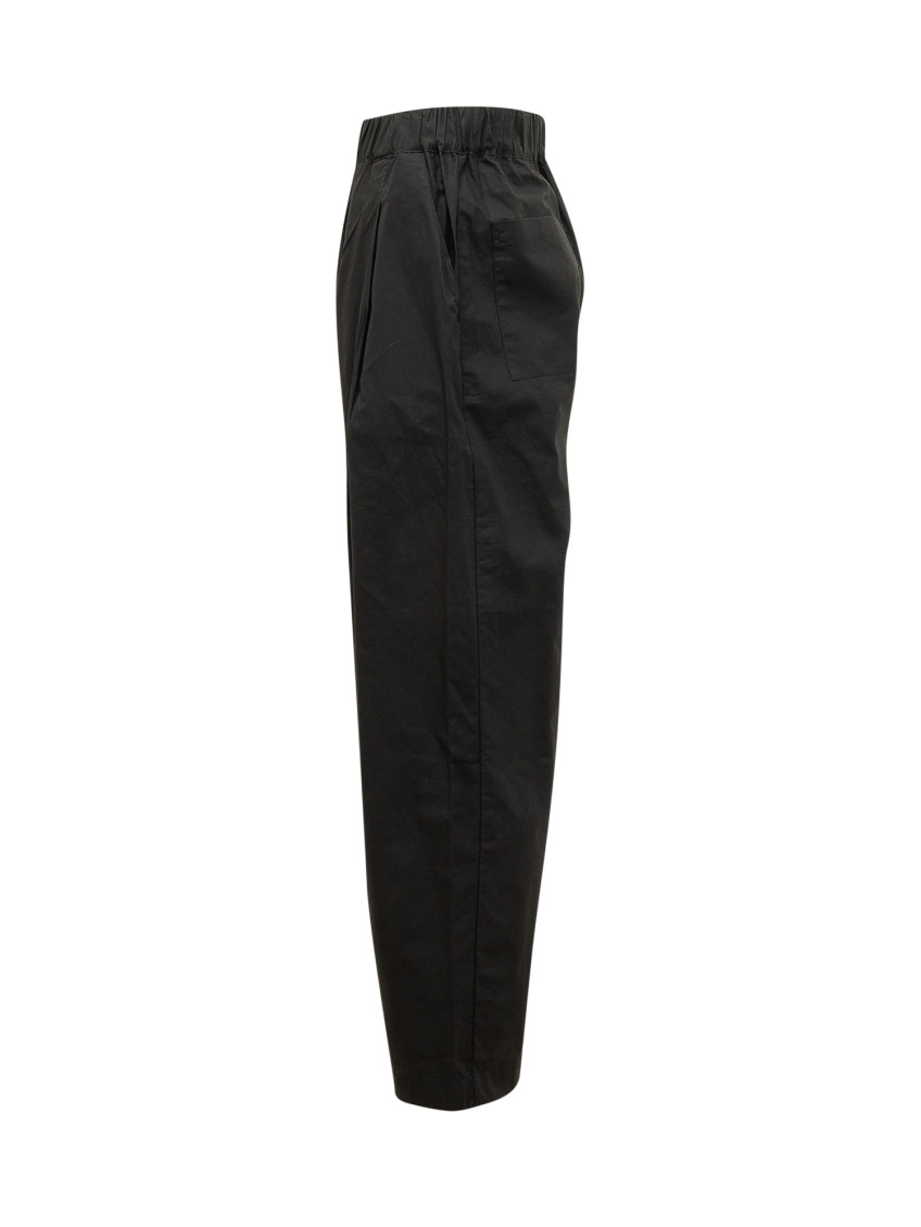 Black Regular Elasticated Pants