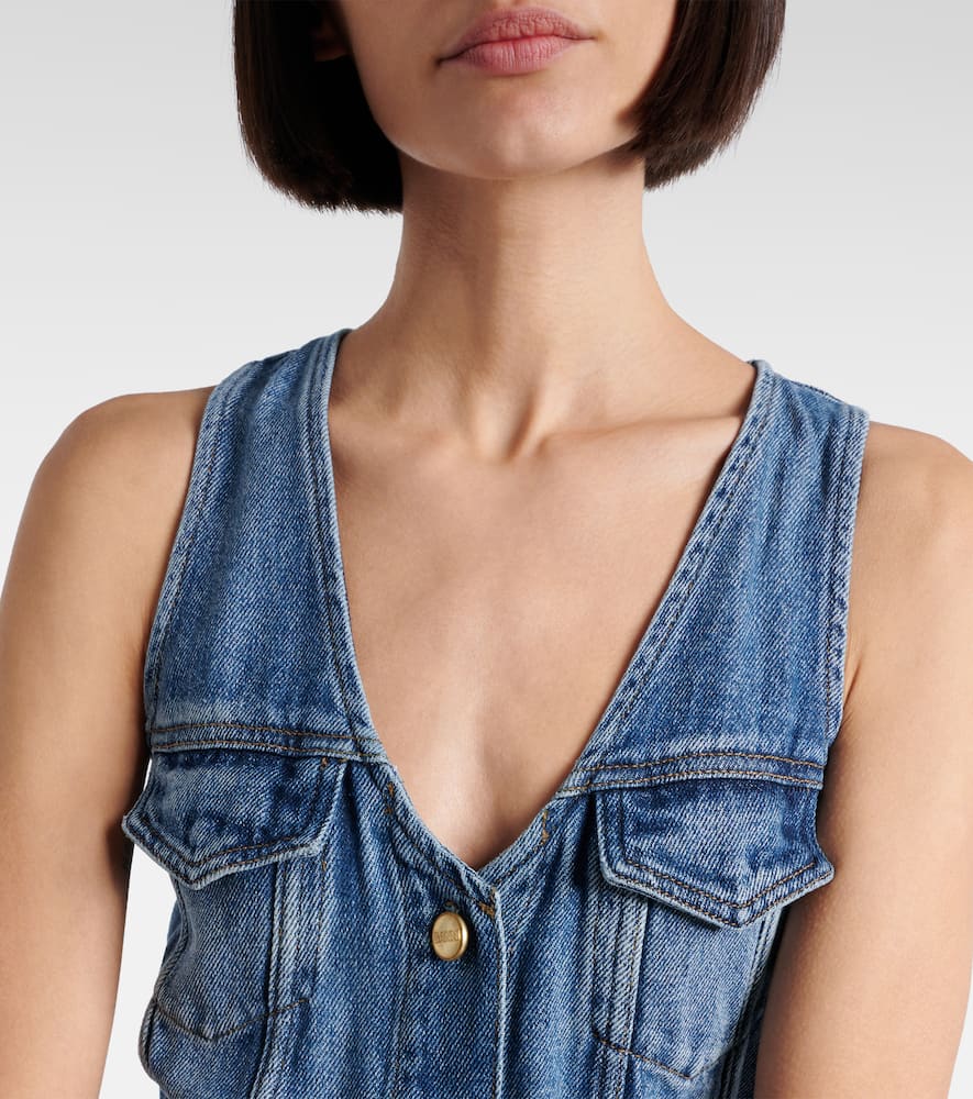 Denim midi dress