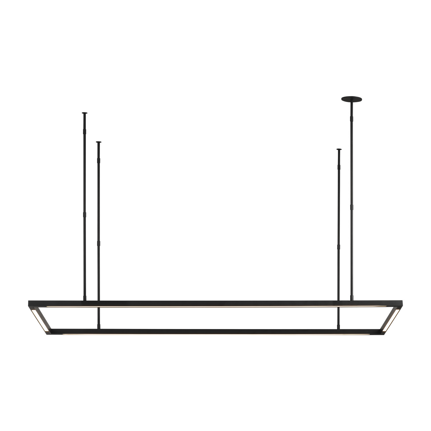Nightshade Black LED Linear Suspension from the Stagger Collection