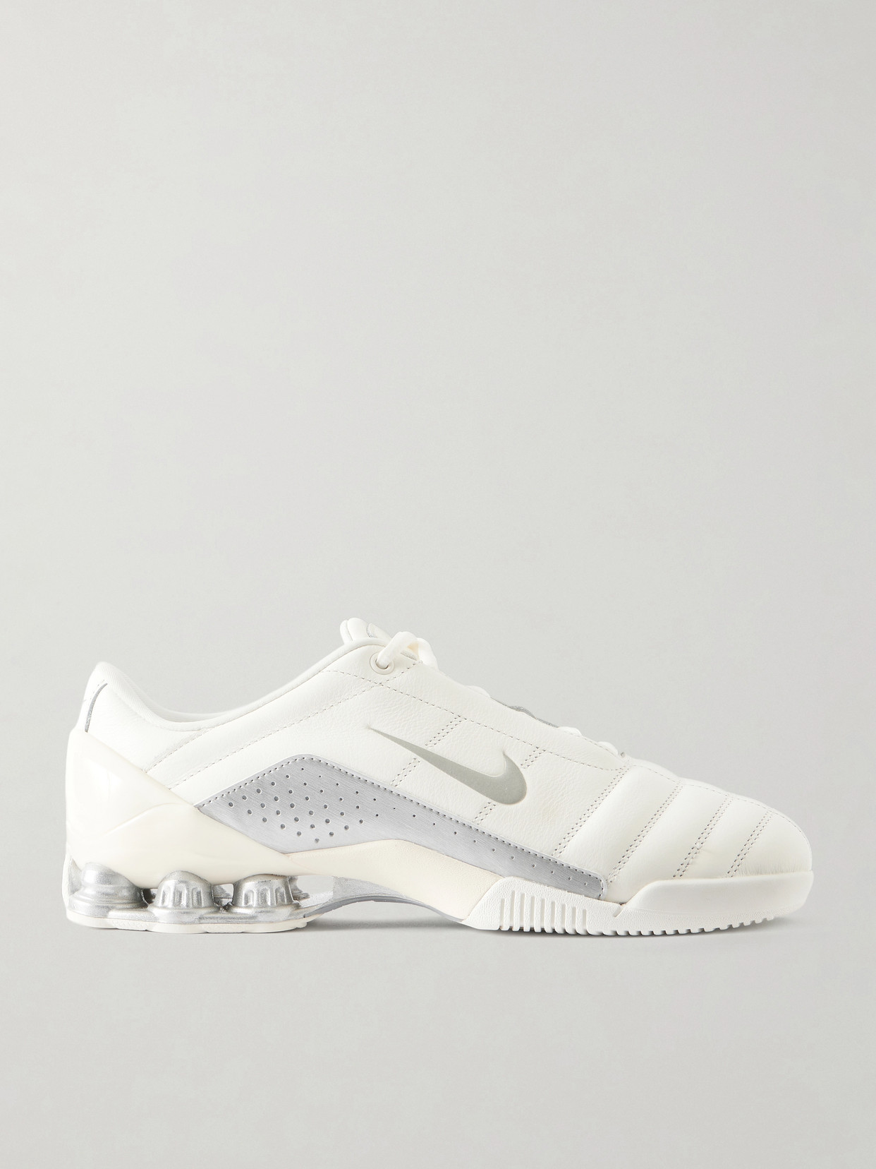 T90 Shox Magia Qs Leather Sneakers - Silver
