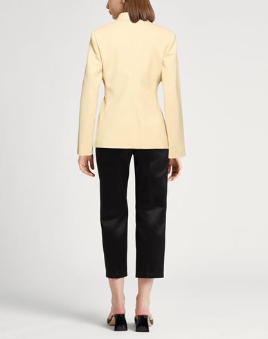 Woman Blazer Mustard Size 4 Polyester, Virgin Wool, Elastane