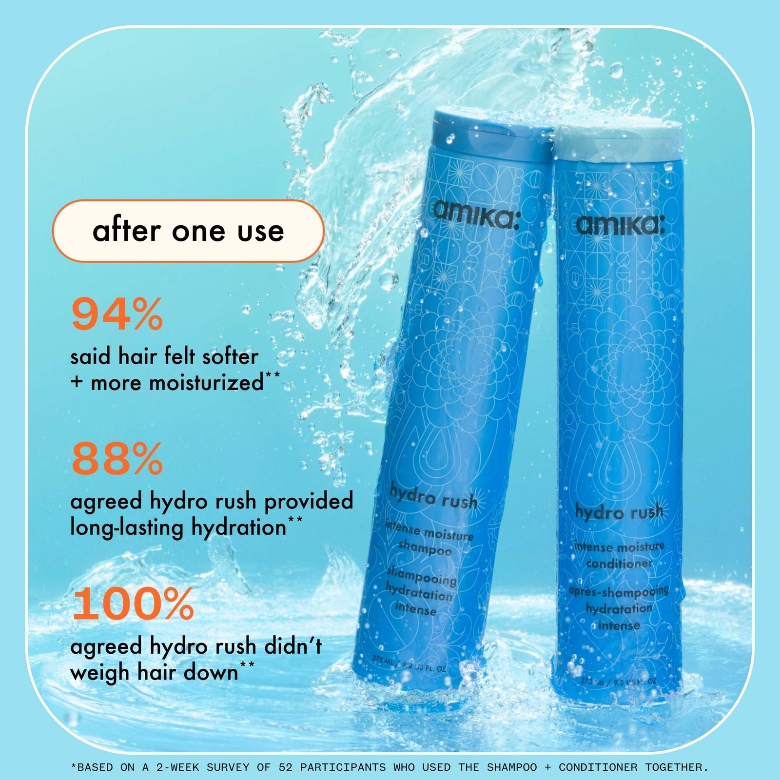 Amika Hydro Rush Intense Moisture Conditioner Refill Pouch in Beauty: NA
