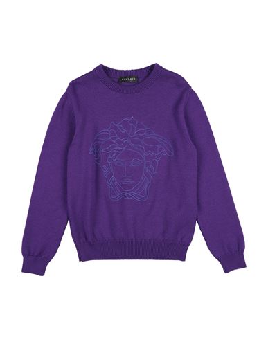 Kid Girl Sweater Purple Size 10 Virgin Wool, Viscose