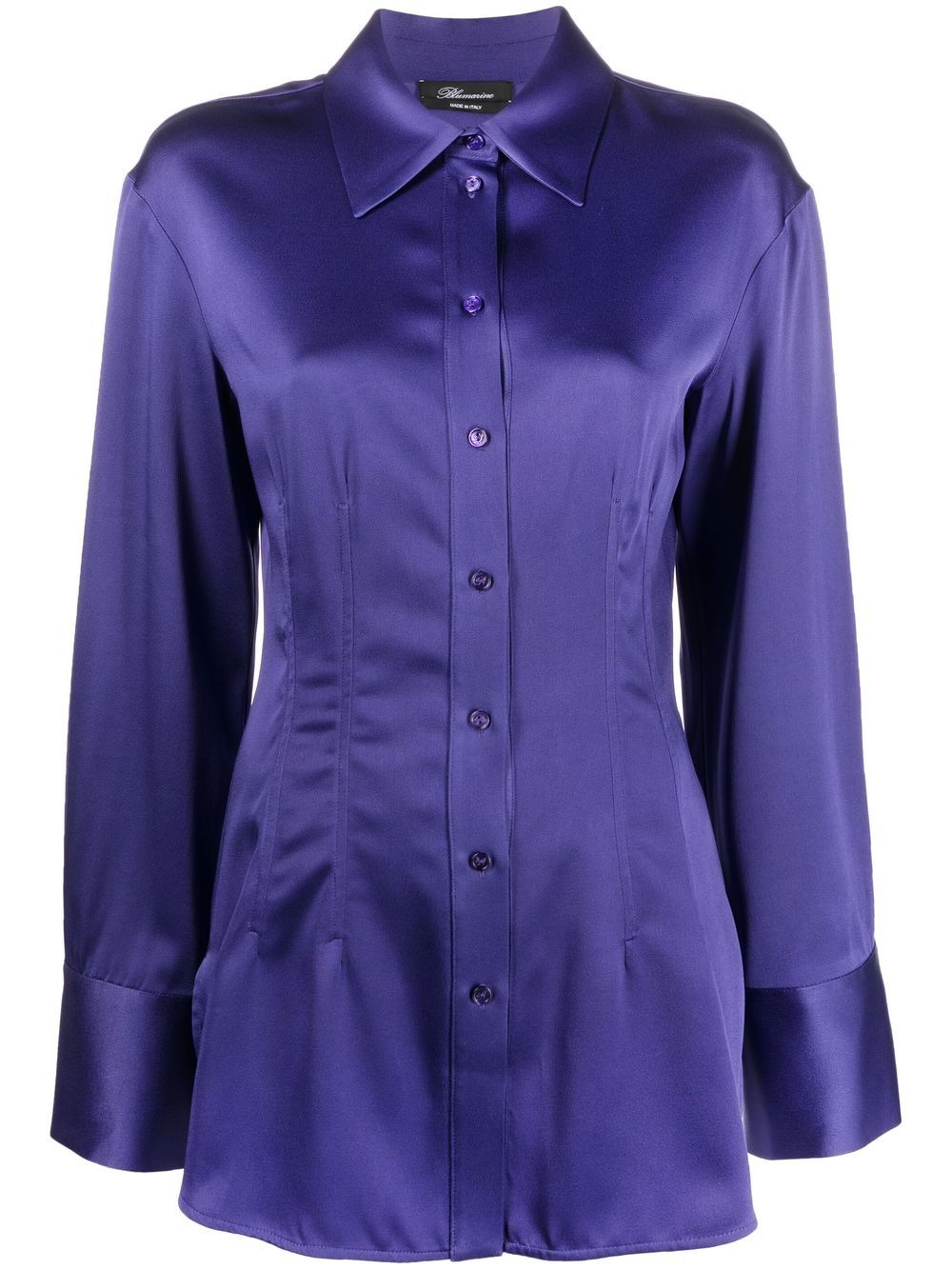 Long-sleeved fitted shirt - Purple