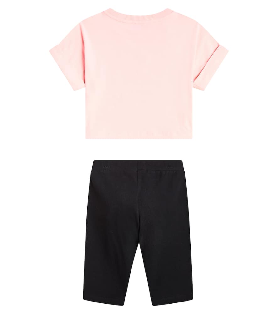 Cotton-blend T-shirt and shorts set