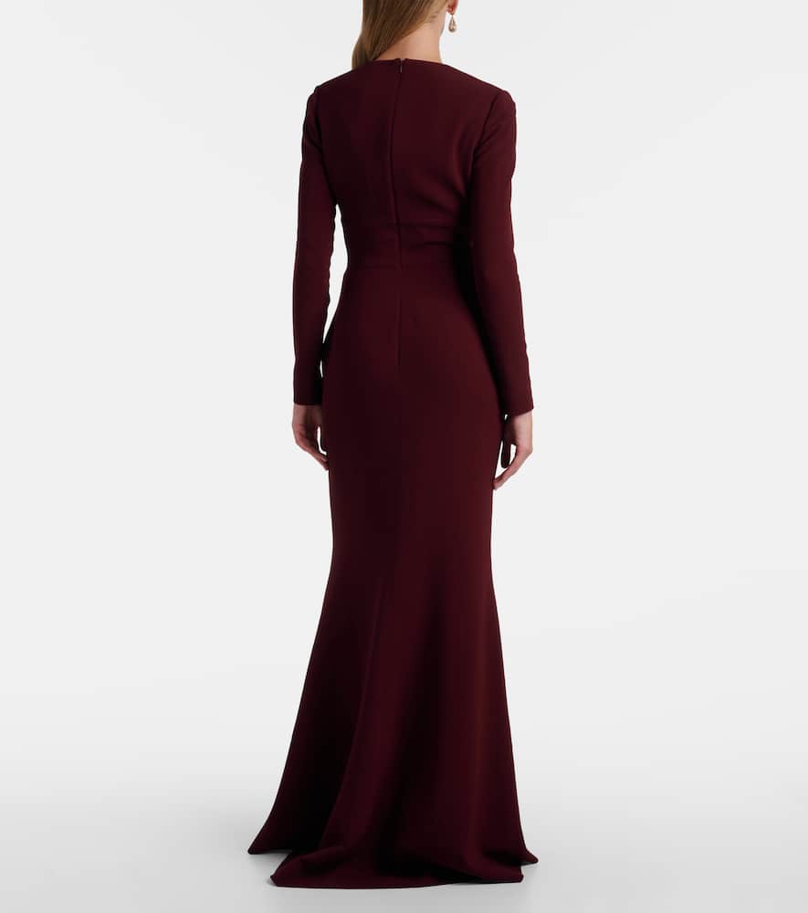 Bow-detail cady gown