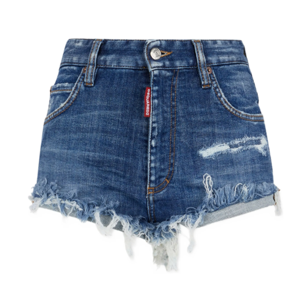Dsquared2 - denim shorts frayed hem distressed detailing