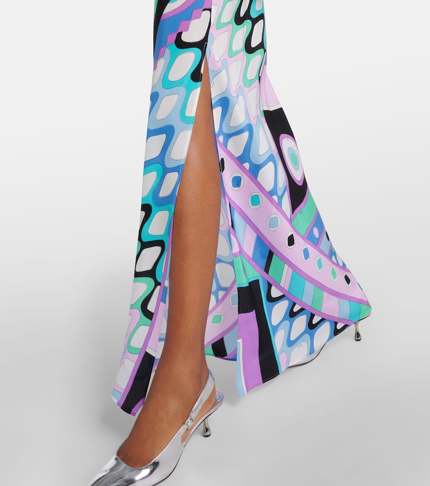 Vivara-printed silk maxi dress