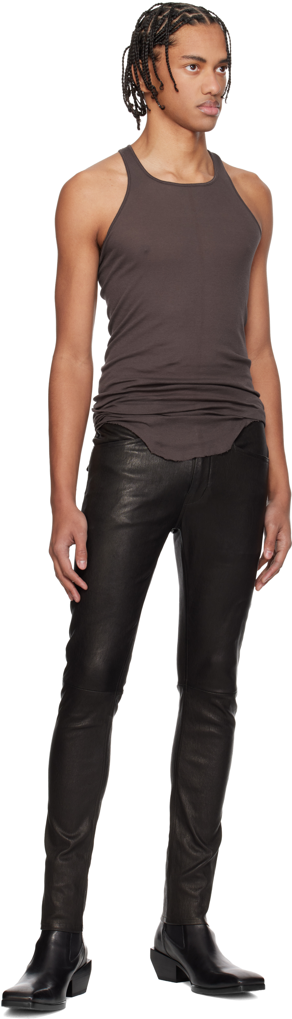 Black Temple Tyrone Leather Pants