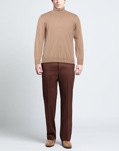 Man Turtleneck Sand Size XL Merino Wool