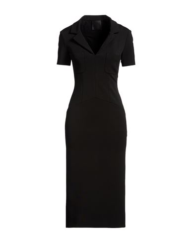Woman Midi dress Black Size 4 Viscose, Polyamide, Elastane