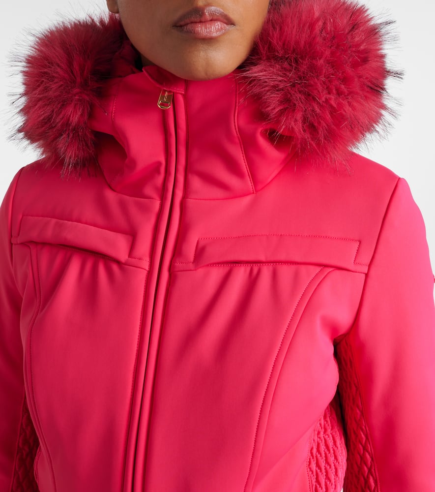Angele faux fur-trimmed ski suit