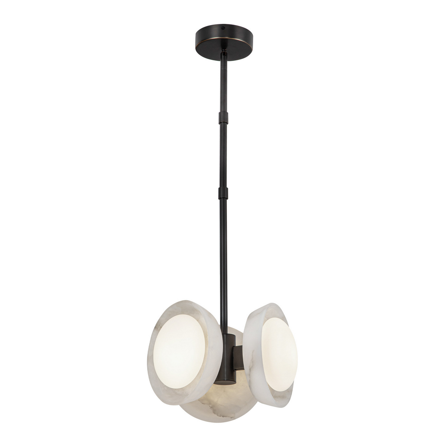 Urban Bronze Alabaster LED Pendant from the Alonso Collection
