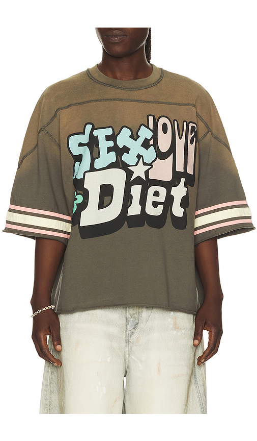 Diet starts monday camisa en color marrón L también en M, S, XL/1X