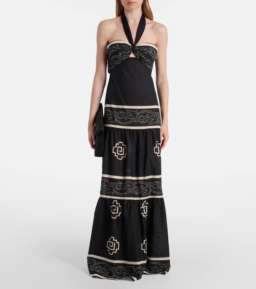 Orilla Del Mar cotton poplin maxi dress