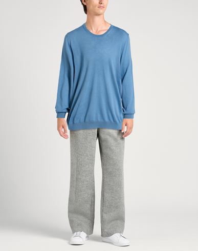 Man Sweater Light blue Size 3XL Virgin Wool