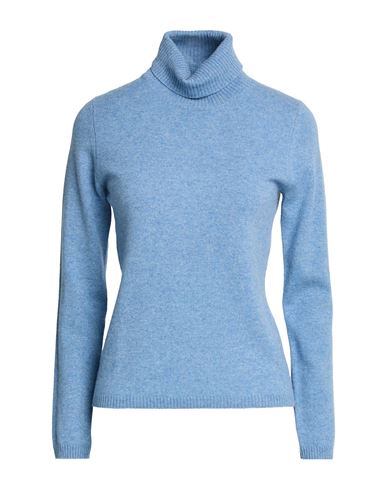 Helmur Woman Turtleneck Light blue Size M Cashmere