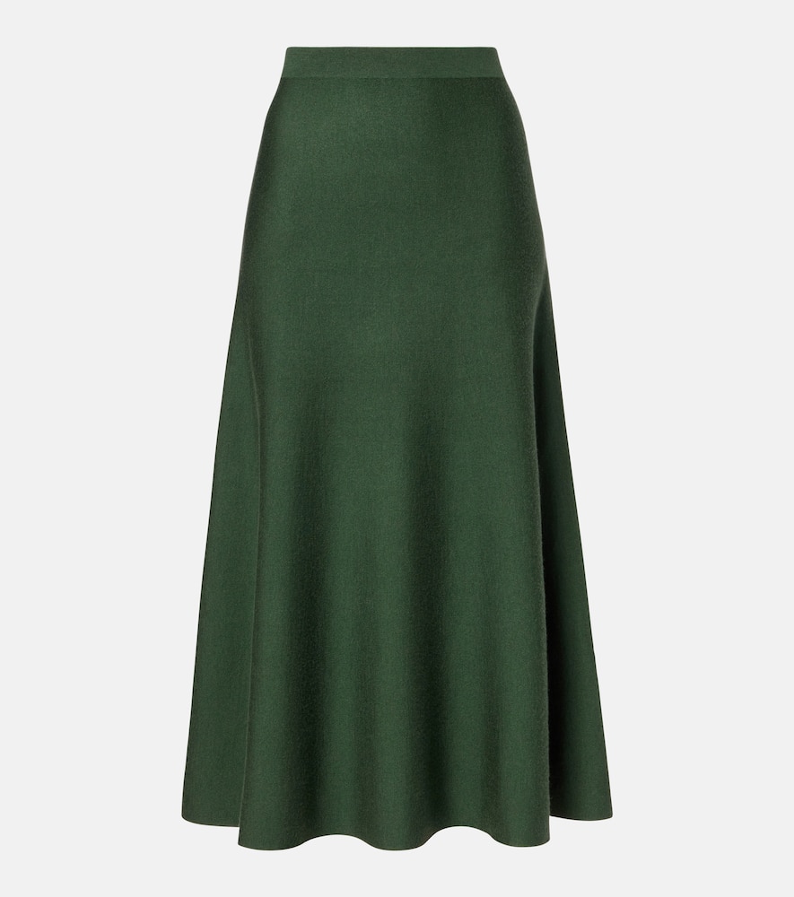 Freddie wool, cashmere, and silk midi skirt