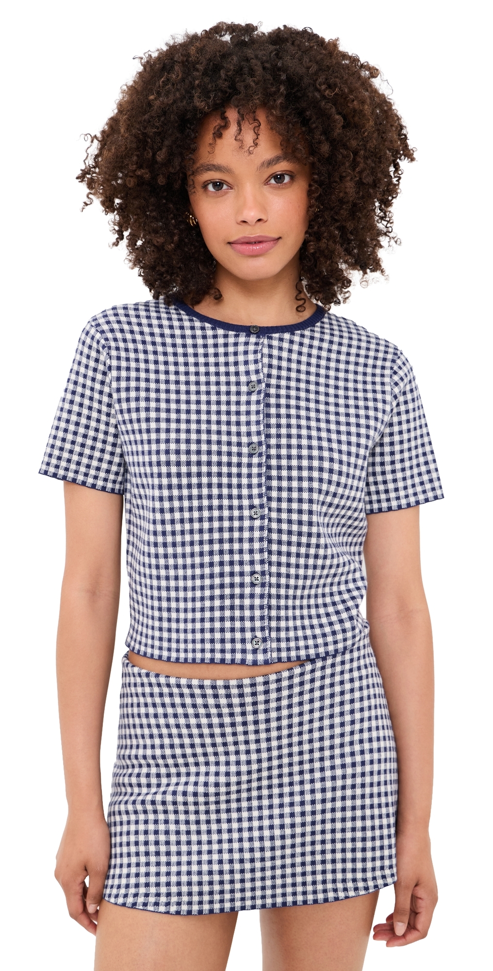 The Keepsake Cardigan Navy Gingham