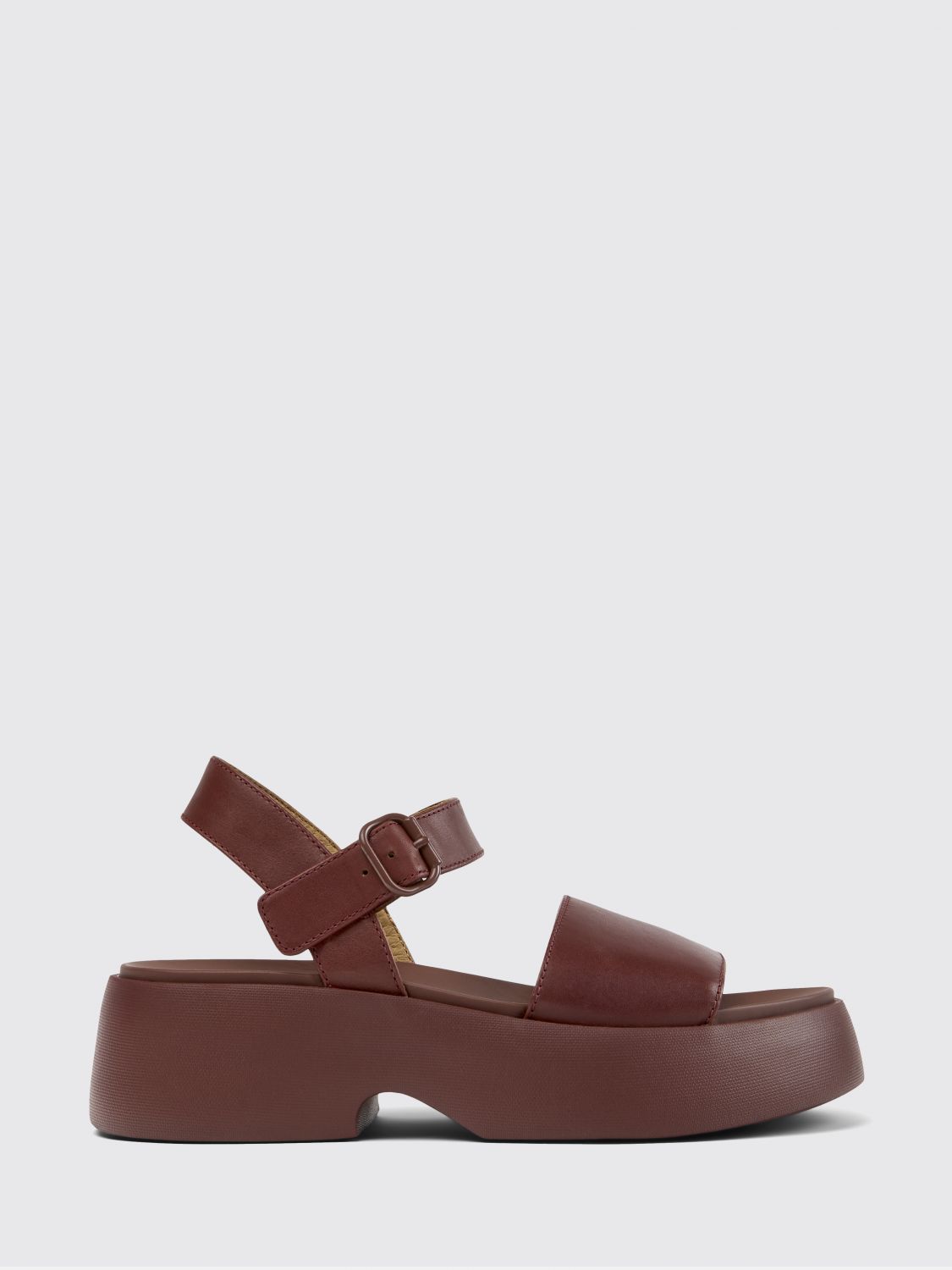 Flat Sandal Woman color Burgundy