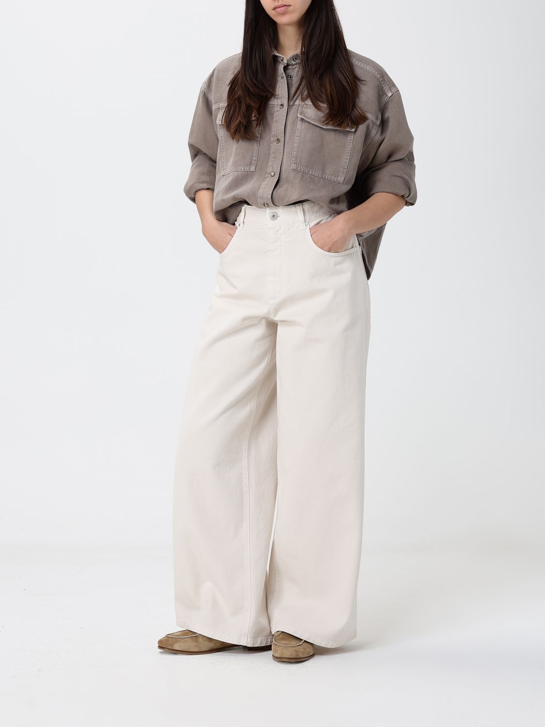 Jeans Woman color White