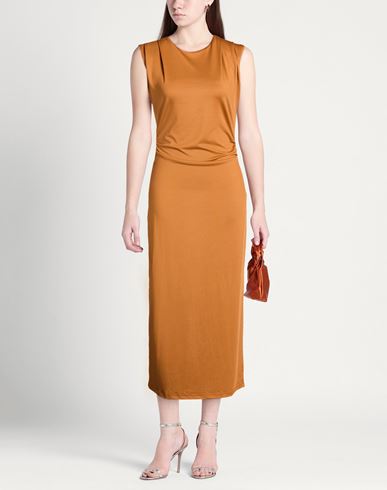 Woman Maxi dress Rust Size M Polyester, Elastane