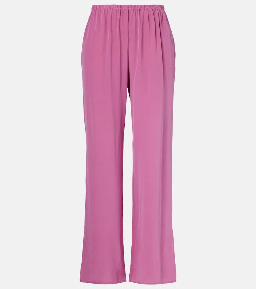 Loreto silk crêpe wide-leg pants