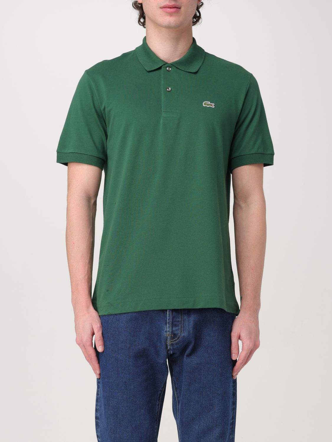 Polo Shirt Men color Forest Green