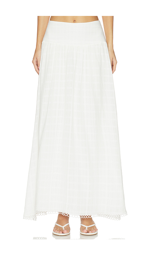 PEIXOTO Camila Maxi Skirt in White. XS. Also in S, M