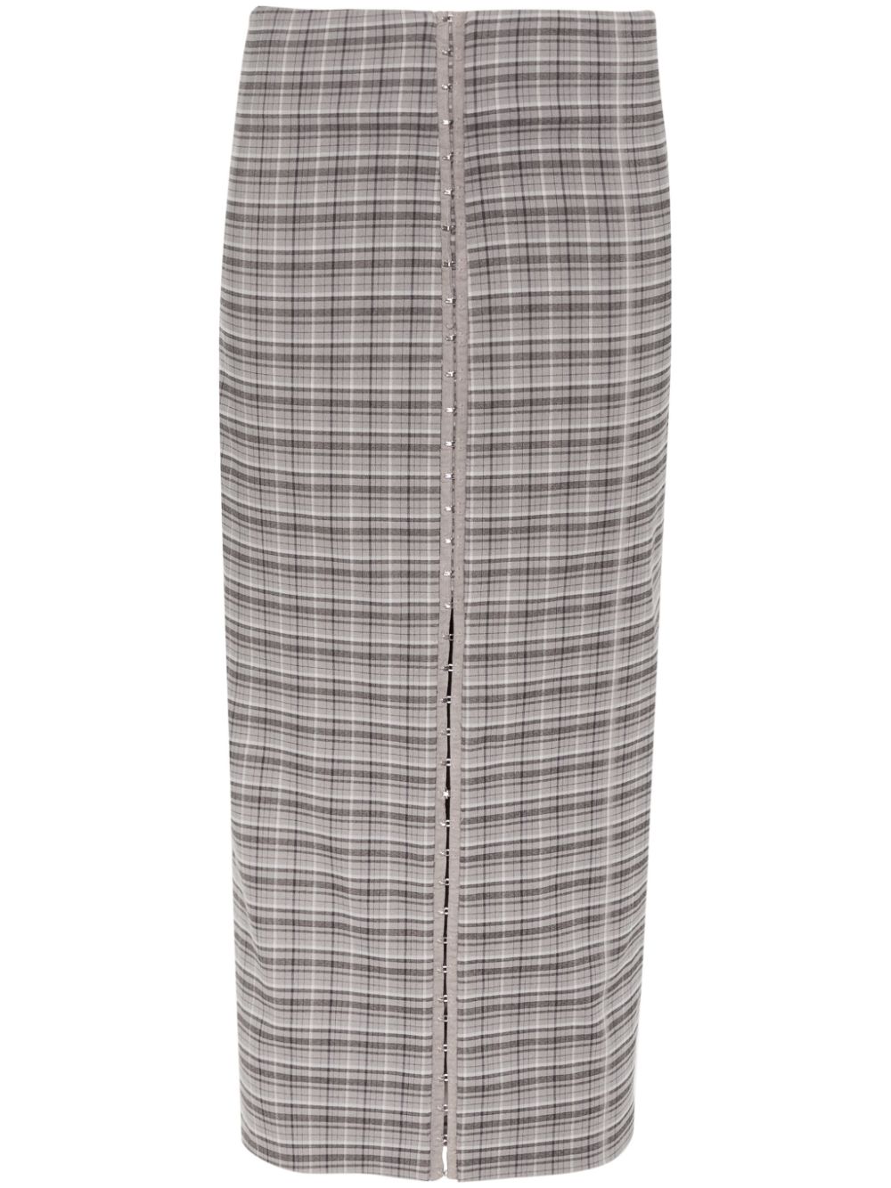 Palmer checked midi skirt - Grey