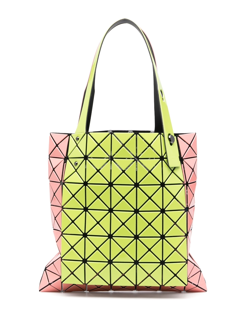 Two-tone geometric tote bag - Yellow