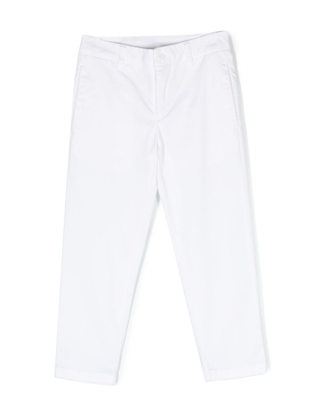 Straight-leg cotton trousers - Neutrals