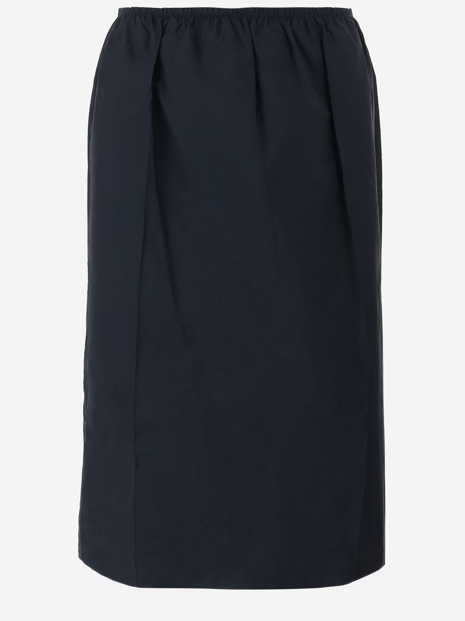 Tailored Polyester Skirt — Navy