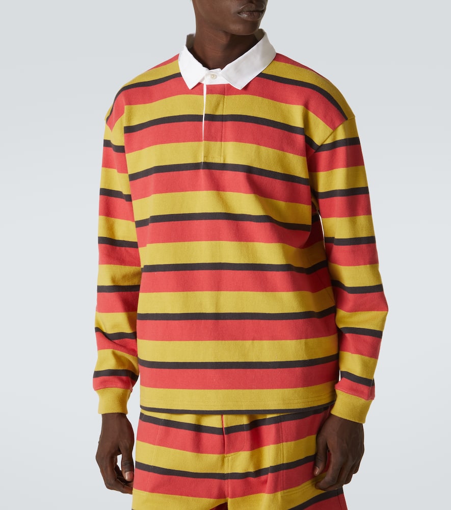 Rec striped cotton polo shirt