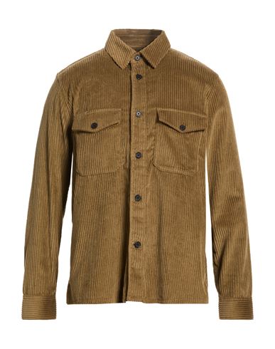 Man Shirt Camel Size L Cotton