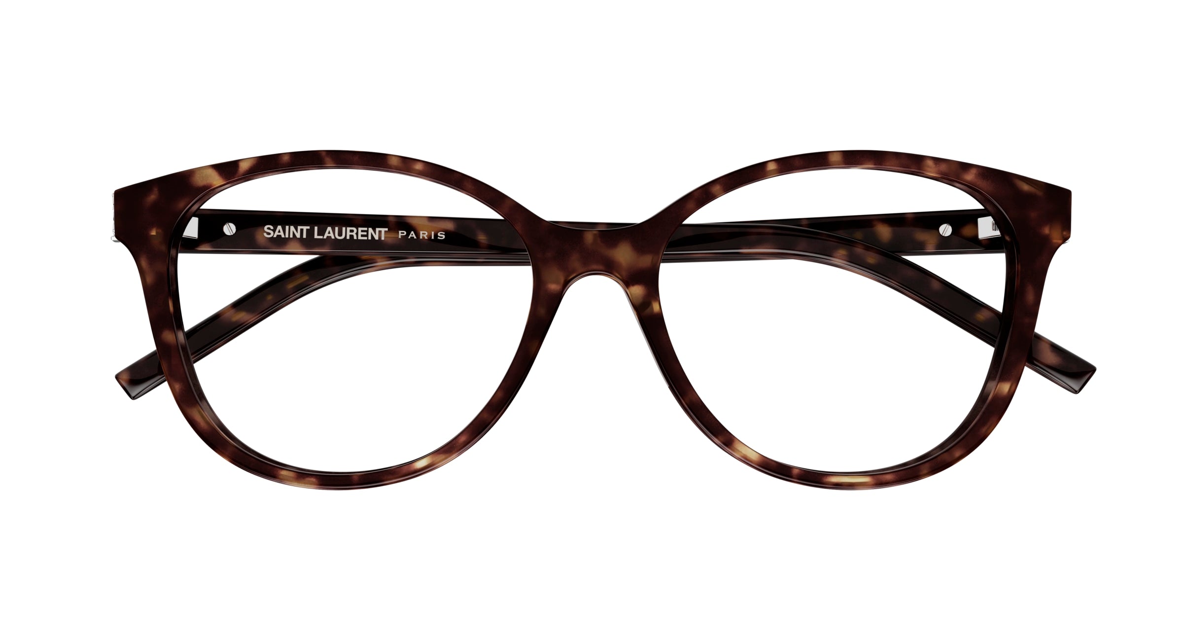 SAINT LAURENT Woman SAINT LAURENT SL M112 005 Optical frames Acetate Havana Transparent Round ["Antiriflesso