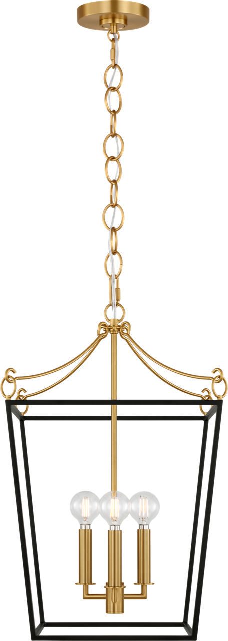Midnight Black Burnished Brass Lantern from the Carlyle Collection