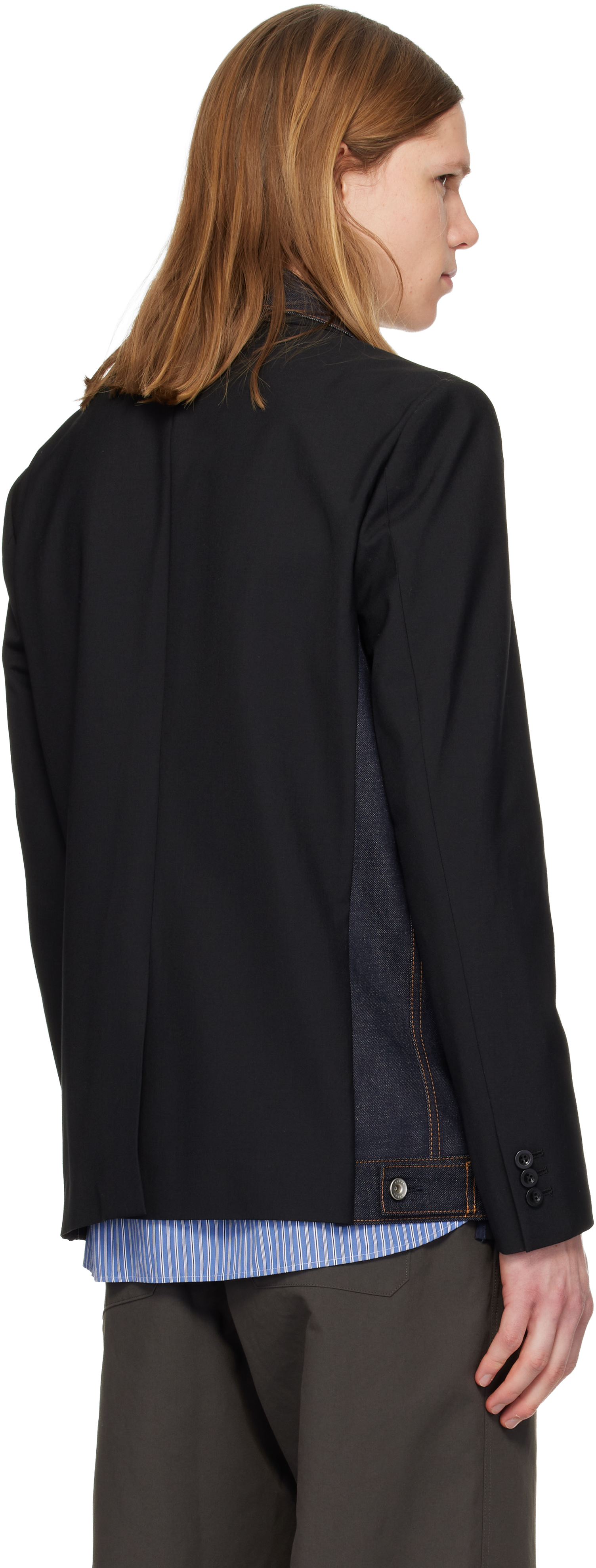 Black Suiting & Denim Blazer
