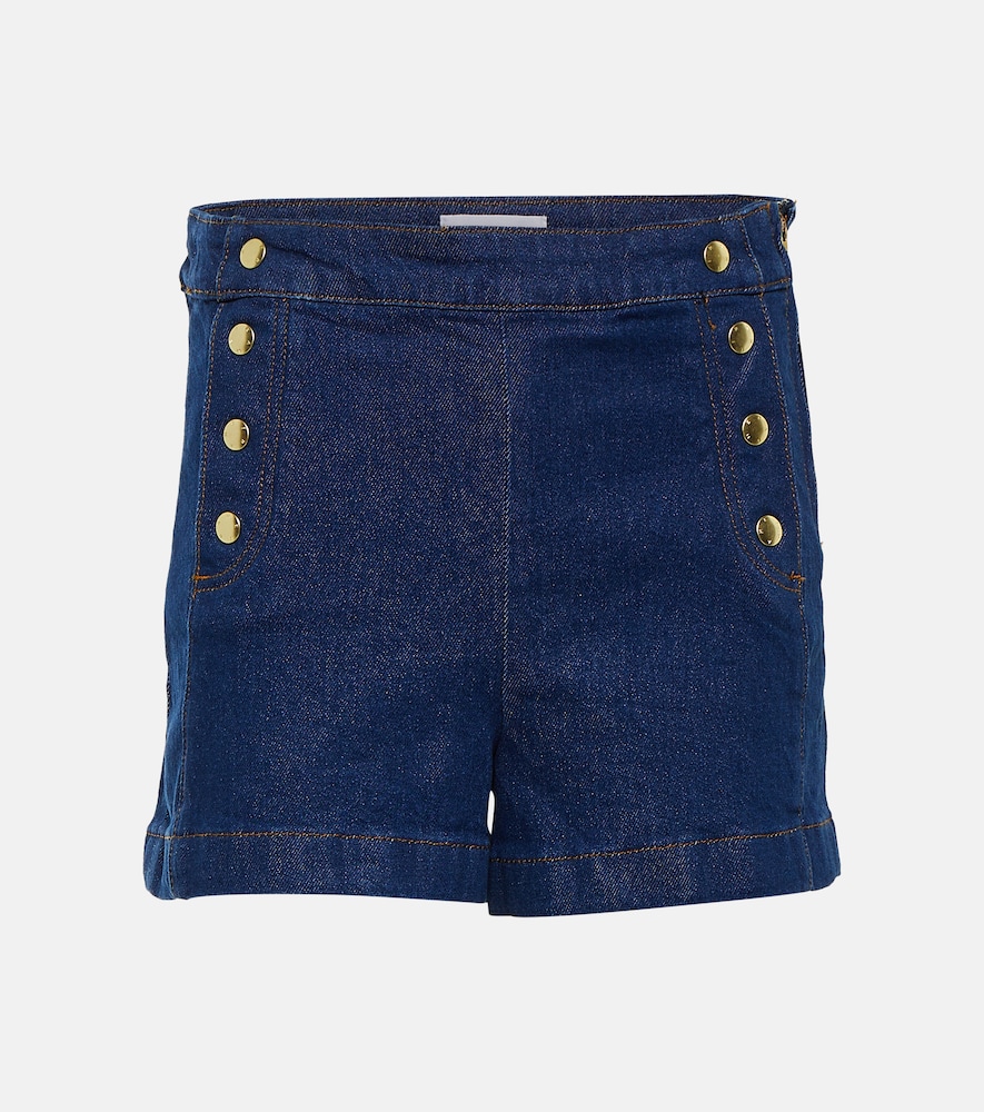 Sailor high-rise denim shorts