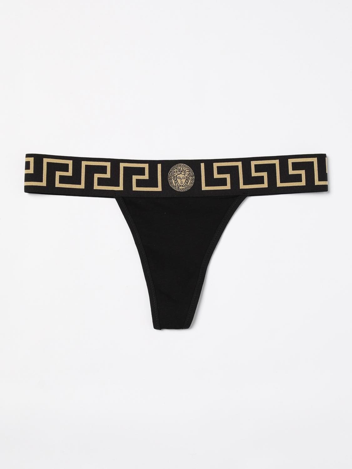 Greca Border thong - Black