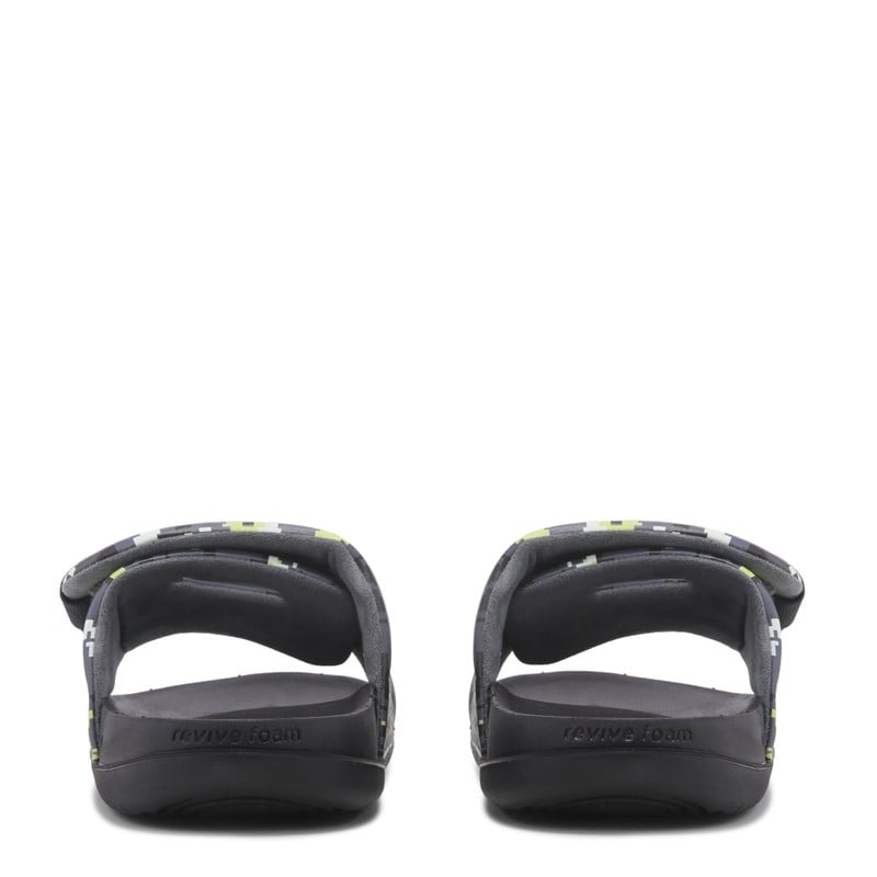 Men's Offcourt Adjust Slide Sandals (BLACK/VOLT/GREY)