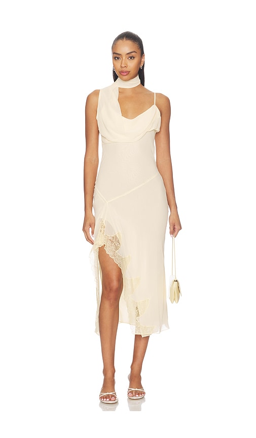 Vaillant Degas Midi Dress in Cream. 34/XS. Also